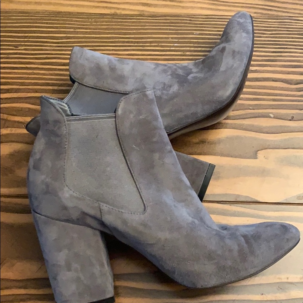 Gray suede Cole Haan booties